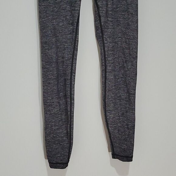 LULULEMON Wunder Under high rise size 6 Heathered black leggings - Picture 2 of 6